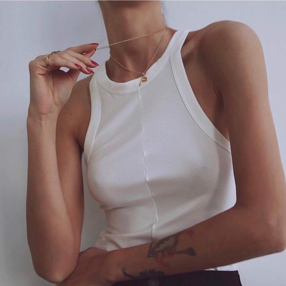 SOLD- Alexander Wang Uniqlo ribbed Heattech tank